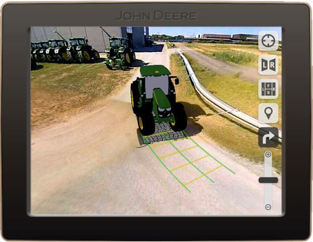 John Deere : une caméra 3D pour améliorer la visibilité au volant du tracteur, notamment pour le angles morts.