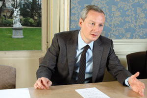 Bruno Le Maire, ministre de l'Agriculture (01-2011). Photo : J.-C. Grelier