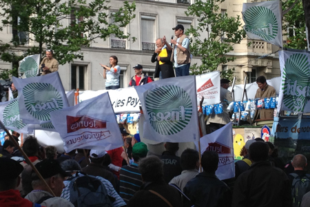 Manifestation organisée le dimanche 23 jin 2013 à Paris par la FNSEA et JA pour soutenir l'agriculture. Photo; E. Roussel