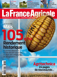 Couverture de La France Agricole n° 3407 du 28 octobre 2011.