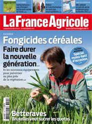 Couverture de La France Agricole n° 3411 du 25 novembre 2011.