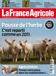 Couverture de La France Agricole du 6 avril 2012 (n° 3430).