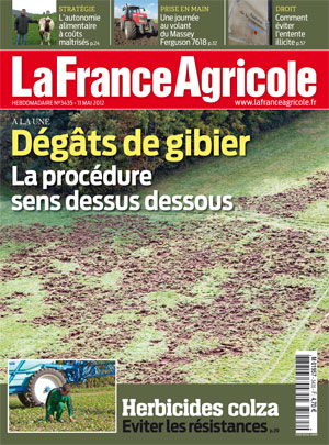 Couverture de La France Agricole du 11 mai 2012 (n° 3435).