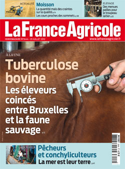 Couverture de La France Agricole du 20 juillet 2012 (n° 3444).