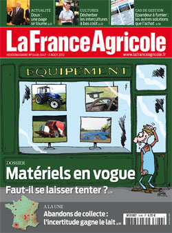 Couverture de La France Agricole du 3 août 2012 (n° 3446-3447).