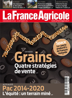 Couverture de La France Agricole du 14 septembre 2012 (n° 3452).