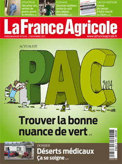 Couverture de La France Agricole du 2 novembre 2012 (n° 3459).