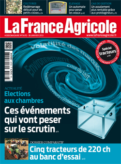 Couverture de La France Agricole du 18 janvier 2013 (n° 3470).