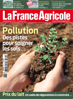 Couverture de La France Agricole du 25 janvier 2013 (n° 3471).