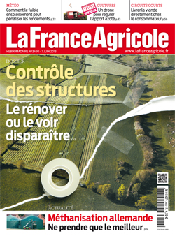Couverture de La France Agricole du 7 juin 2013 (n° 3490).