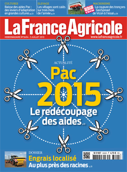 Couverture de La France Agricole du 5 juillet 2013 (n° 3494).
