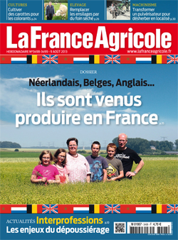 Couverture de La France Agricole du 9 août 2013 (n° 3498-3499).