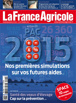 Couverture de La France Agricole du 6 septembre 2013 (n° 3502).