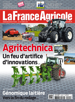Couverture de La France Agricole du 25 octobre 2013 (n° 3509).