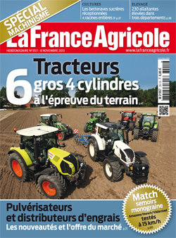 Couverture de La France Agricole du 8 novembre 2013 (n° 3511).