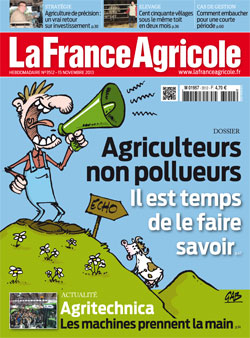 Couverture de La France Agricole du 15 novembre 2013 (n° 3512).