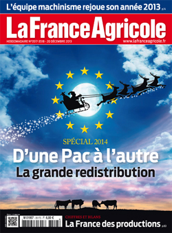Couverture de La France Agricole du 20 décembre 2013 (n° 3517).