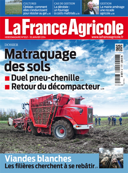 Couverture de La France Agricole du 10 janvier 2014 (n° 3521).