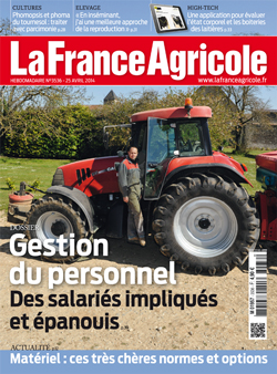 Couverture de La France Agricole du 21 mars2014 (n° 3536).