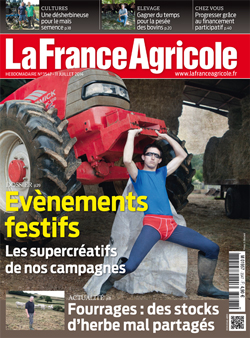 Couverture de La France Agricole du 11 juillet 2014 (n° 3547).