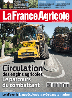 Couverture de La France Agricole du 25 juillet 2014 (n° 3548).