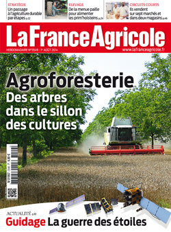 Couverture de La France Agricole du 1er août 2014 (n° 3549).