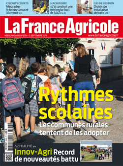 Couverture de La France Agricole du 5 septembre 2014 (n° 3554).