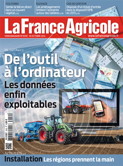 Couverture de La France Agricole du 10 octobre 2014 (n° 3559).