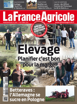 Couverture de La France Agricole du 17 octobre 2014 (n° 3560).