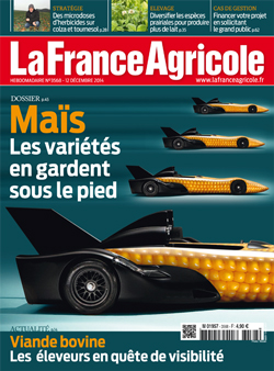 Couverture de La France Agricole du 12 décembre 2014 (n° 3568).