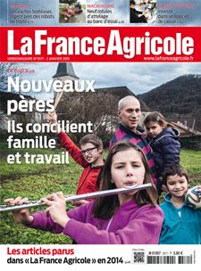 Couverture de La France Agricole du 2 janvier 2015 (n° 3571).