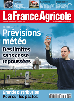 Couverture de La France Agricole du 10 avril 2015 (n° 3586).