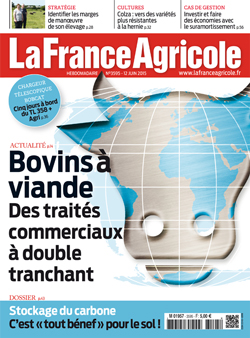 Couverture de La France Agricole du 12 juin 2015 (n° 3595).