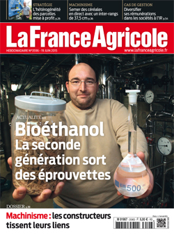 Couverture de La France Agricole du 19 juin 2015 (n° 3596).