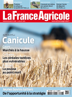 Couverture de La France Agricole du 3 juillet 2015 (n° 3598).
