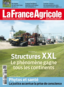 Couverture de La France Agricole du 25 septembre 2015 (n° 3609).