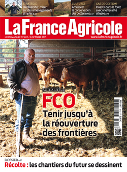 Couverture de La France Agricole du 16 octobre 2015 (n° 3612).