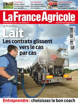 Couverture de La France Agricole du 6 novembre 2015 (n° 3615).