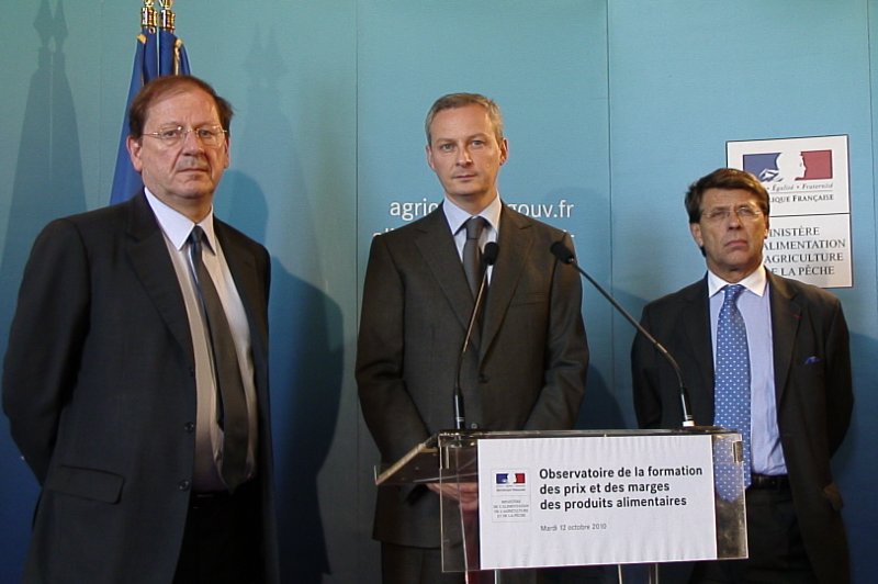 Hervé Novelli, Bruno Le Maire et Philippe Chalmin (Photo M. Gramat pour GFA)