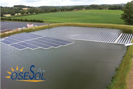Panneaux photovoltaïques flottant © Osesol